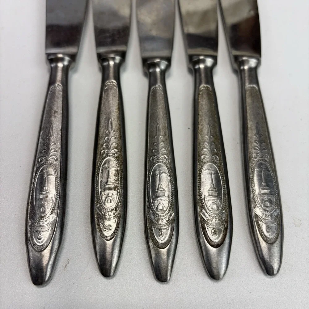 USSR Butter Knives Lot Of 5‎ Communist Russian Soviet PAVLOVO factory KIROVA